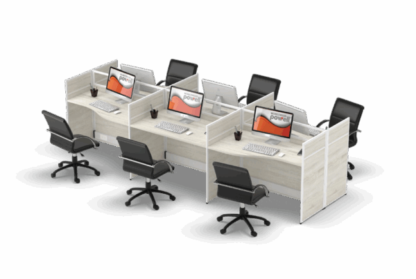 "Partisi Kantor Modera Powel 6 Staff"