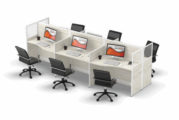 "Partisi Kantor Modera Powel 6 Staff"