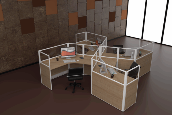 Partisi Kantor Modera Powel 4 Staff